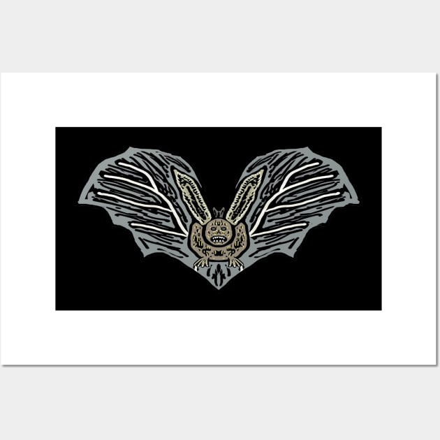 Scary Flying Bat Wall Art by Mark Ewbie